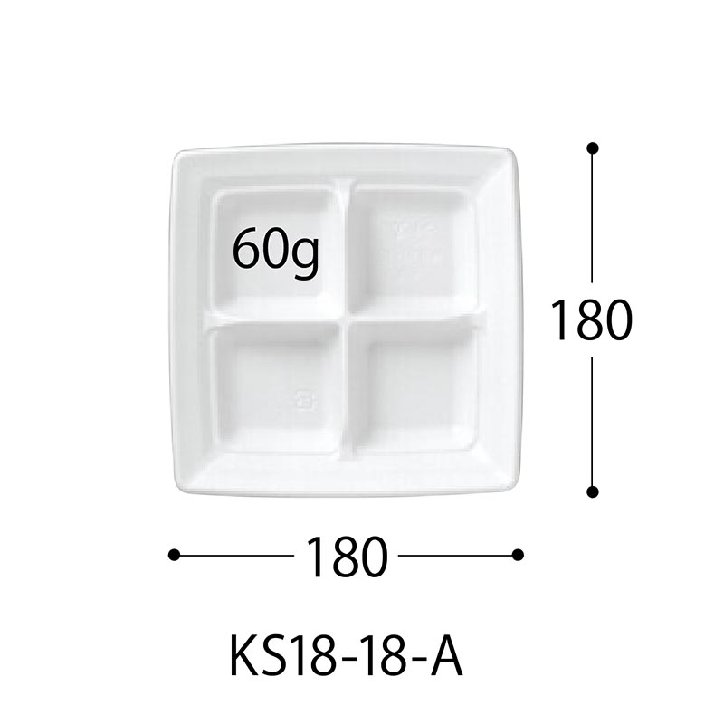 軽食容器 CT 沙楽 KS18-18-A W 身 中央化学
