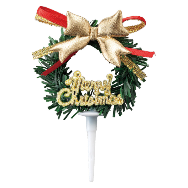 装飾品 ゴールドクリスマスリース