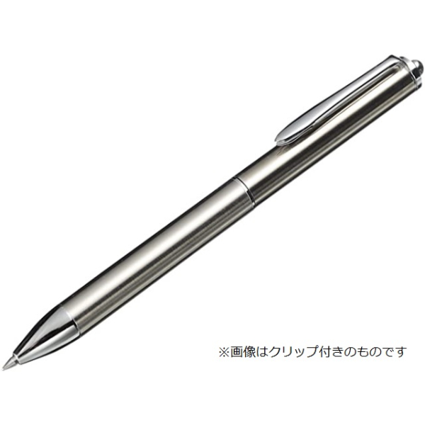 筆記具 ステンレス2色ボールペン(クリップ無)KTB-117N