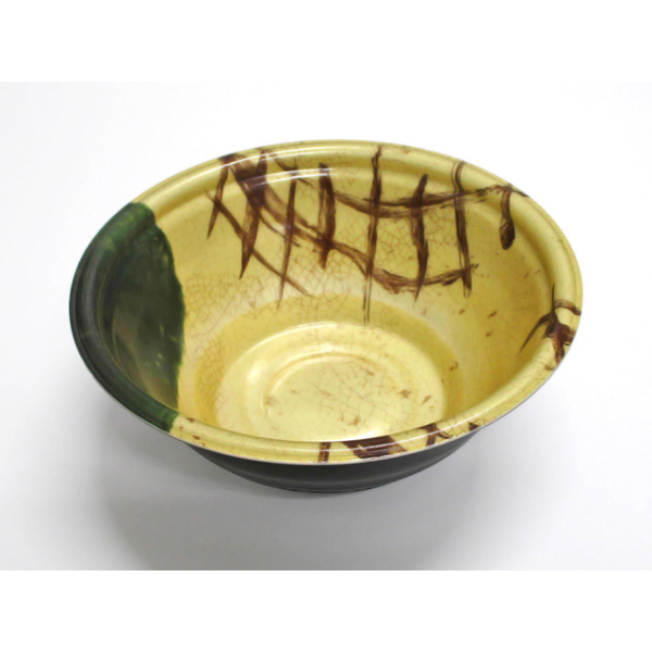 麺容器 E-52本体 やなば織部/黒 デンカポリマー
