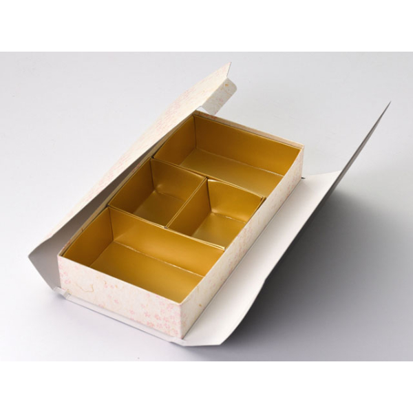 重箱・おせち容器 華雅シリーズ 貼箱タイプ 大 O-878 金カップ付④ 瑞光明