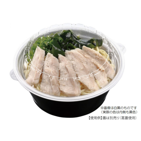 麺容器 DLV麺20(78)本体 黒W エフピコ