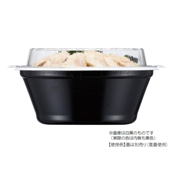 麺容器 DLV麺20(78)本体 黒W エフピコ