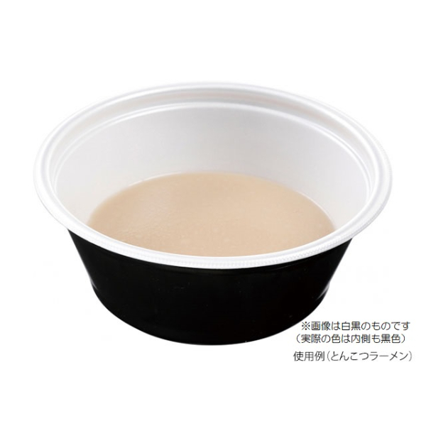 麺容器 DLV麺20(78)本体 黒W エフピコ