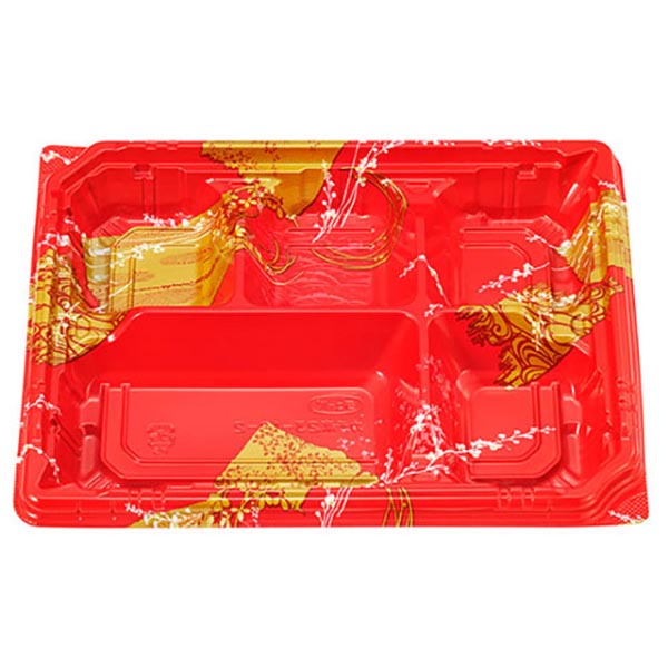 弁当容器 カチ楽23-18-2 ひより赤 本体 エフピコチューパ