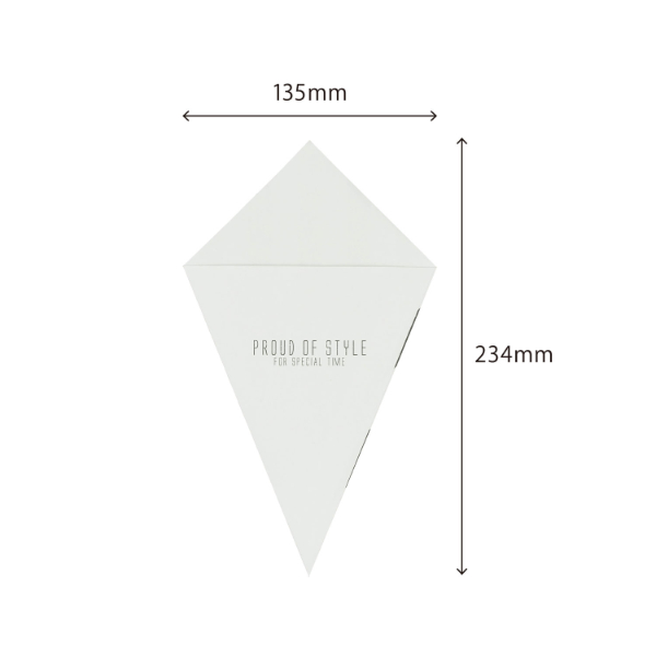 10-319W モノトーン耐油三角袋ホワイト