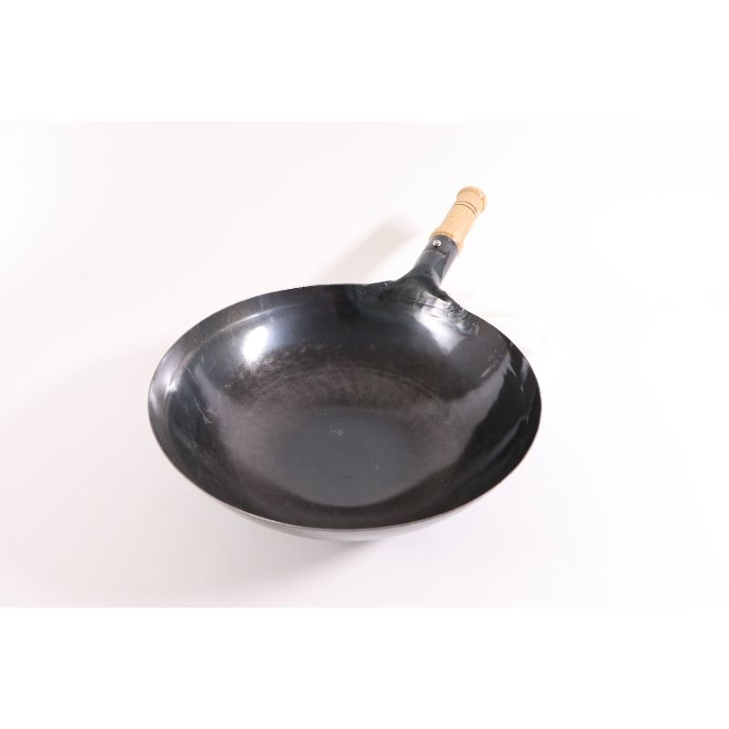 鉄打出木柄片手中華鍋 39cm 山田工業所