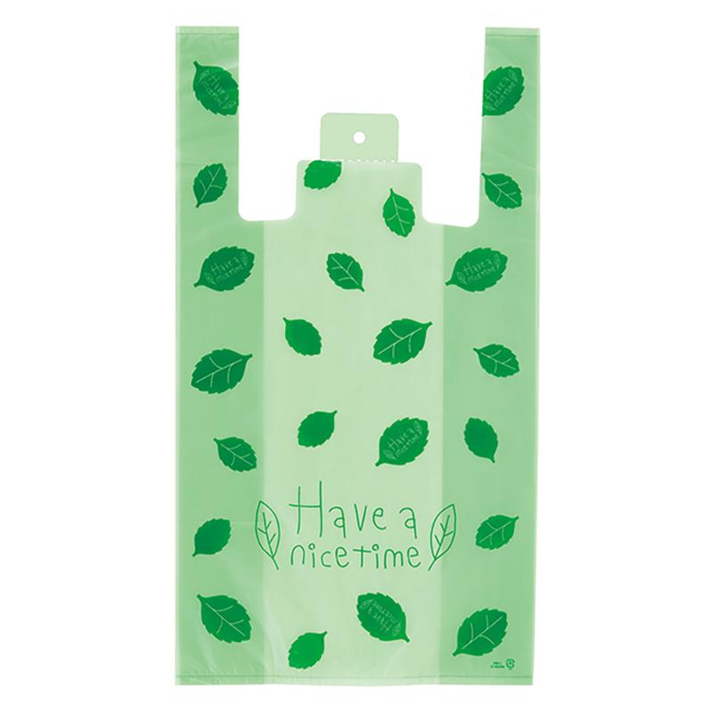 レジ袋 HN-L リーフレジバッグ-1(100枚) ヘッズ