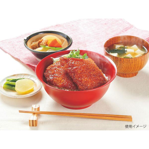 中華用食器 メタル丼 Jr 塗装仕様 赤 カンダ