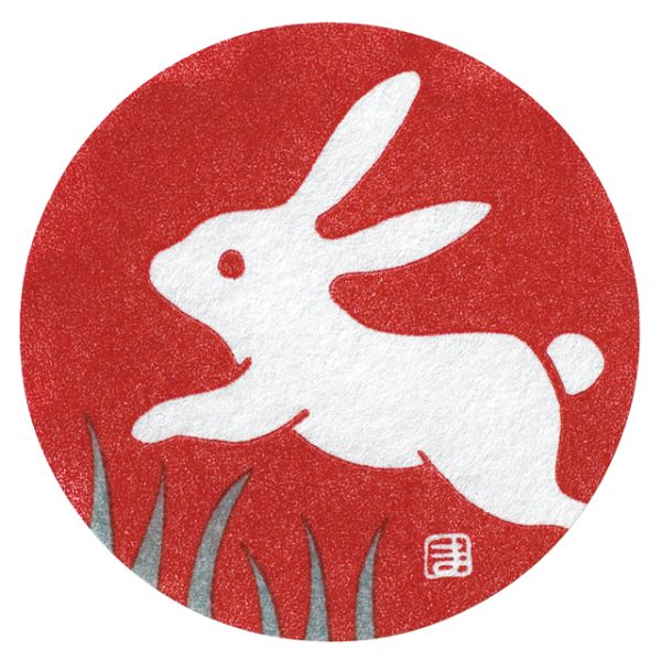 花うさぎシール-1(40枚) ヘッズ