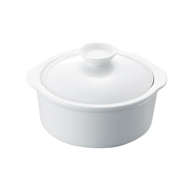 中華用食器 燕舞ボーンチャイナ 蓋付キャセロール 10cm カンダ