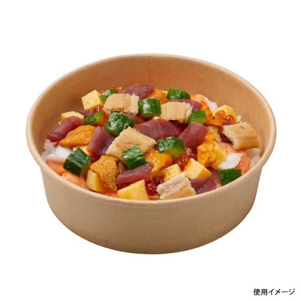 どんぶり容器 クラフト カップ 500ml 本体 パックスタイル