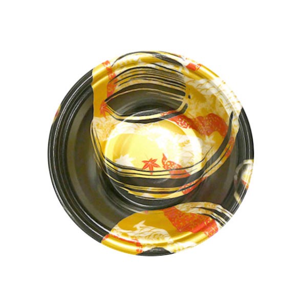麺容器 MFPホット麺17(70)絞 風金黒 エフピコ
