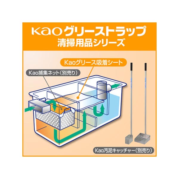 グリーストラップ洗浄ツール Kaoグリース吸着シートロールタイプ 花王