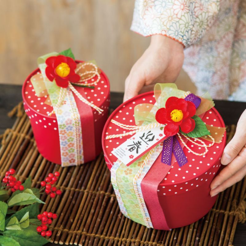 ギフト箱 レッドドット丸型BOX-M(10個) ヘッズ