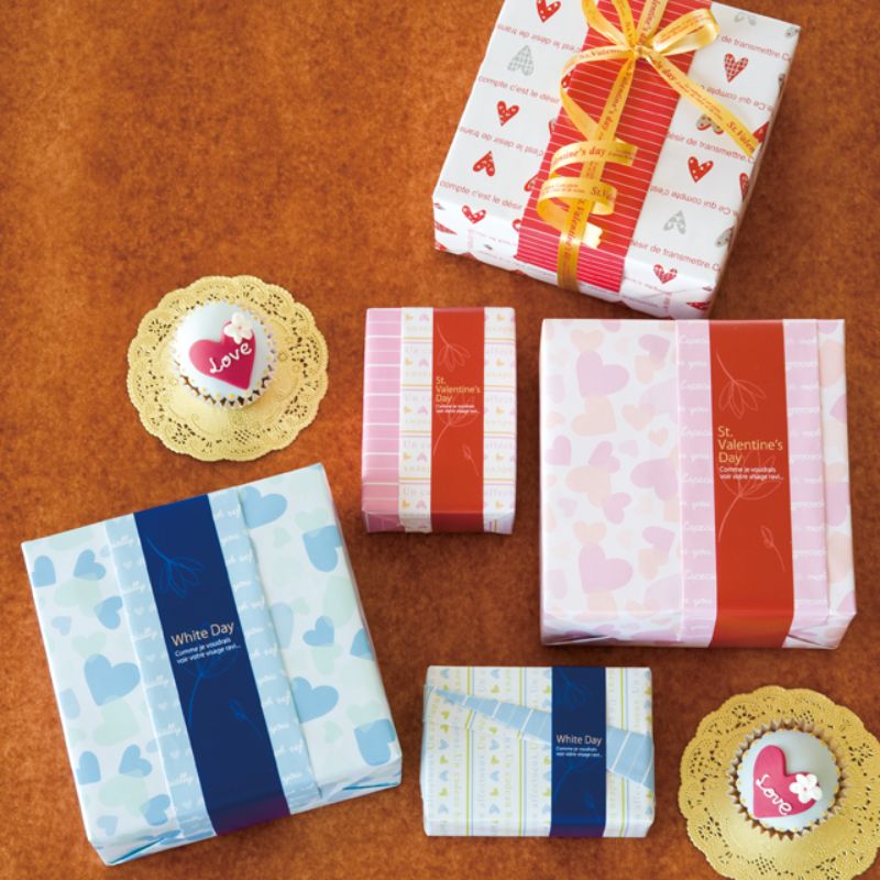 贈答用飾り 掛ケ紙 バレンタインデイ-1(100枚) ヘッズ