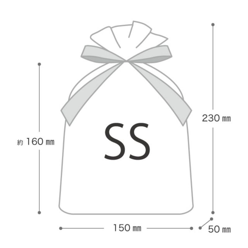 袋 ミントストライプリボン付PEギフトバッグ-SS(20枚) ヘッズ