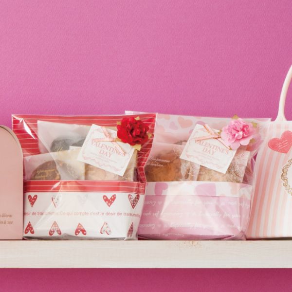 バレンタインデイシール リボン付(50枚) ヘッズ