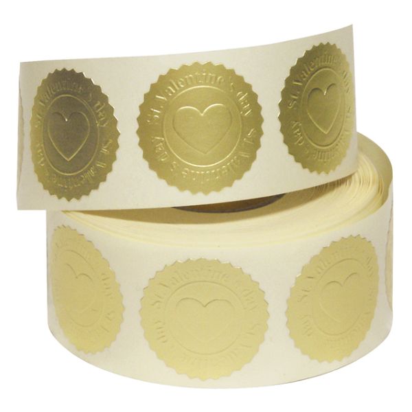バレンタインデイロールシール ゴールド(500枚) ヘッズ