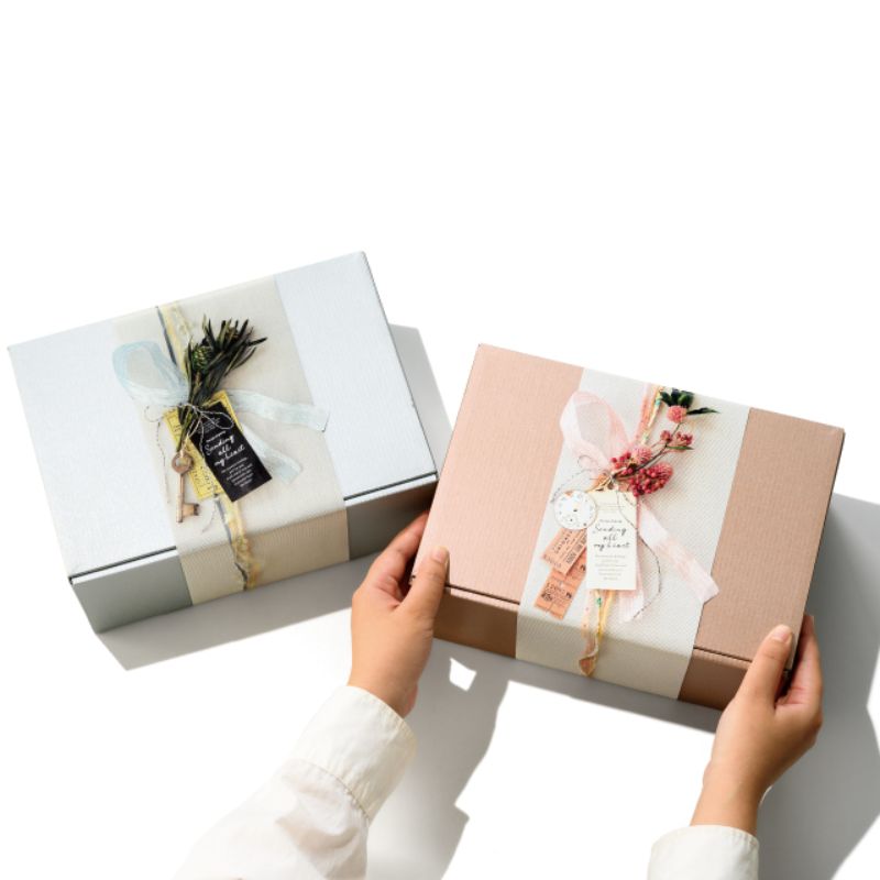 ギフト箱 無地シルバーグレーギフトボックス-2(10枚) ヘッズ