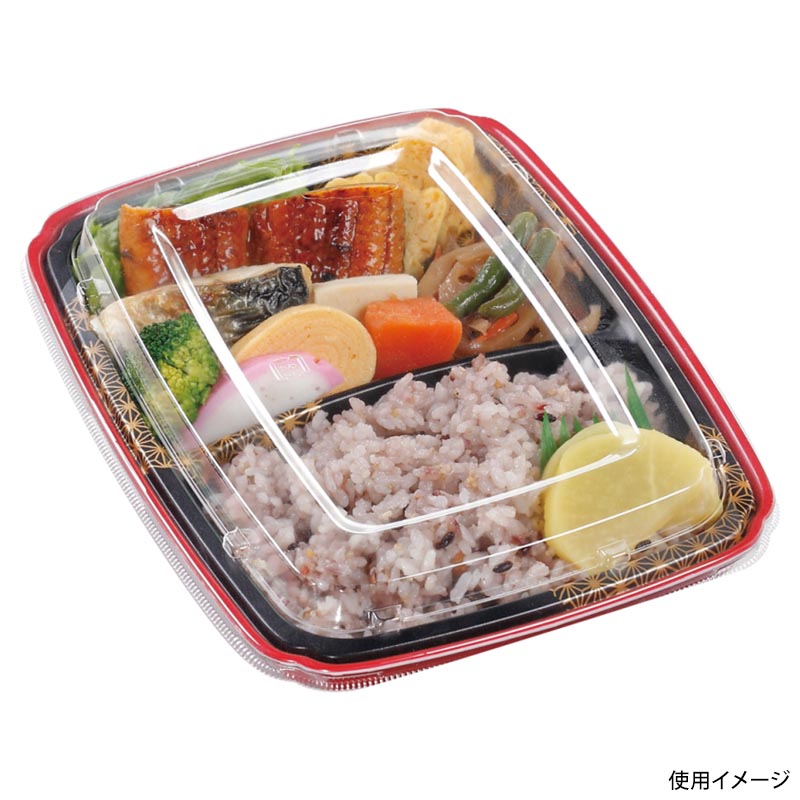 弁当容器 SUうるし22-16(P) 本体 朱W エフピコ