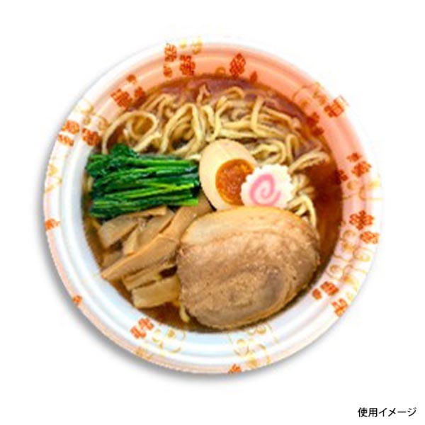 麺容器 DLV麺20(78)本体 花くも赤 エフピコ