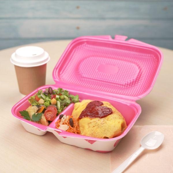 弁当容器 エフピコ DLVランチ23-17-1ハートピンク