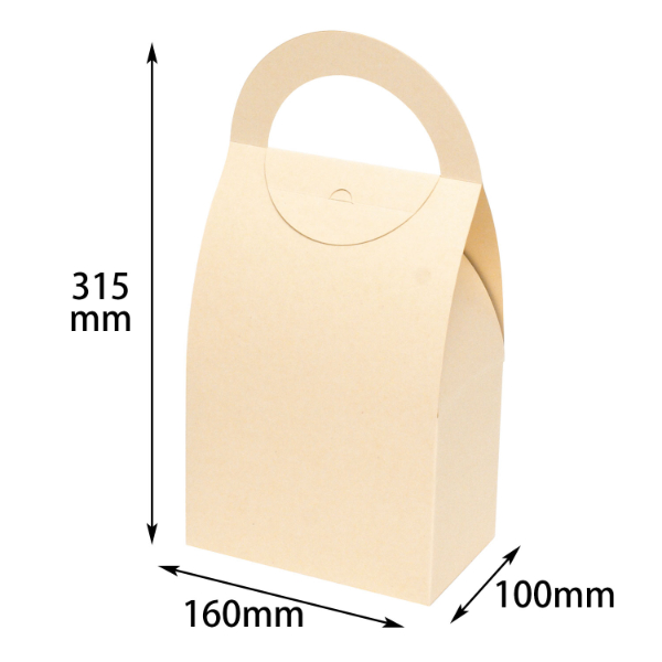ギフト箱 ハンディーラウンドBOX 3L ミルク ヤマニパッケージ