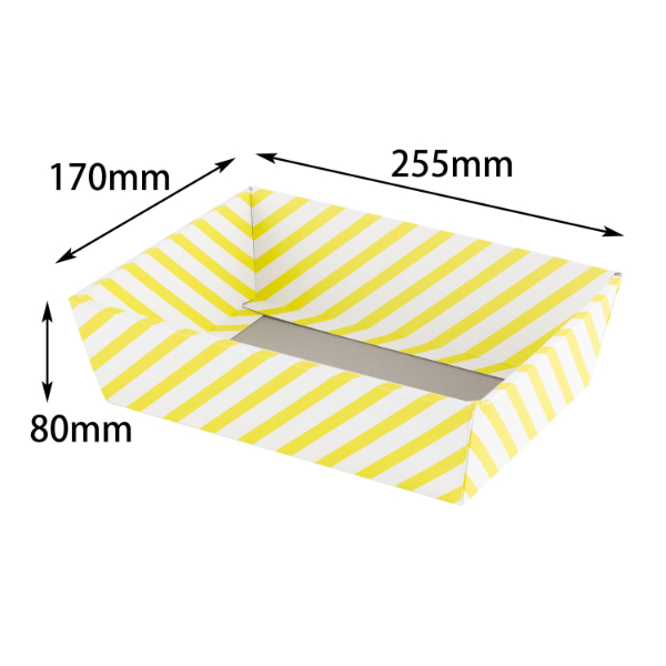 贈答箱 ギフトトレー Yストライプ L イエロー ヤマニパッケージ