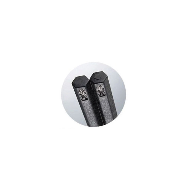洋食卓上用品 抗菌 六角すべり止め箸 21cm 黒 PM-353 トーダイ