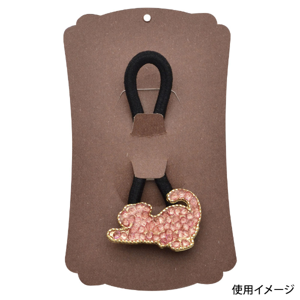 陳列備品 ヘアアクセサリー専用台紙 ブラウン 1冊(12枚) ササガワ