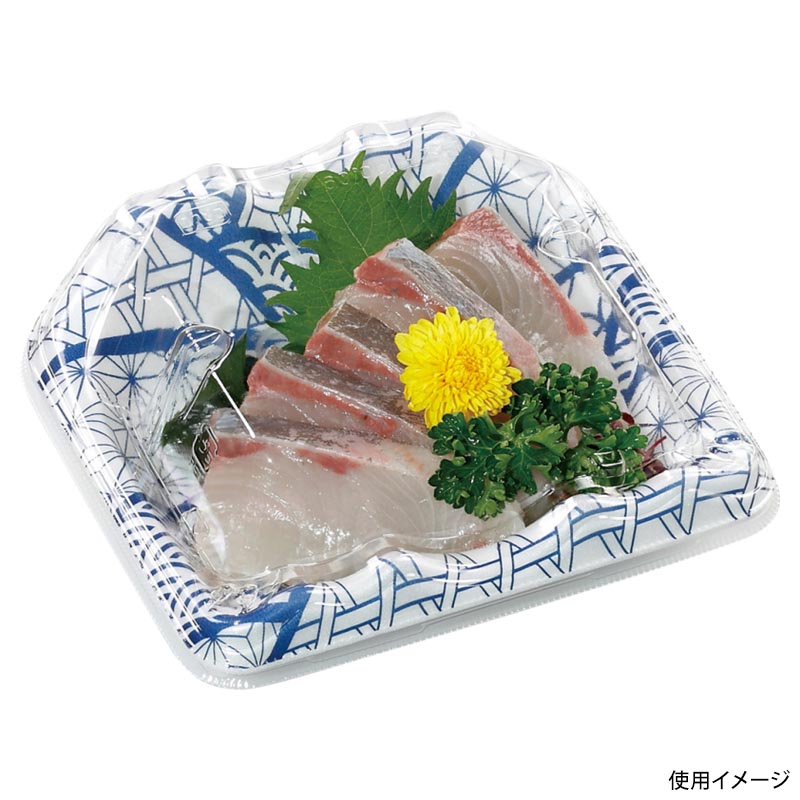 刺身容器 豊山15-14 本体 なみ紋青 エフピコ