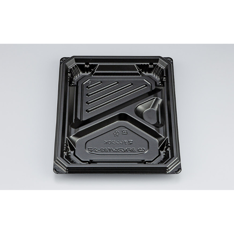 弁当容器 BFNアルバ8S-2平 黒 本体 シーピー化成 | テイクアウト容器の