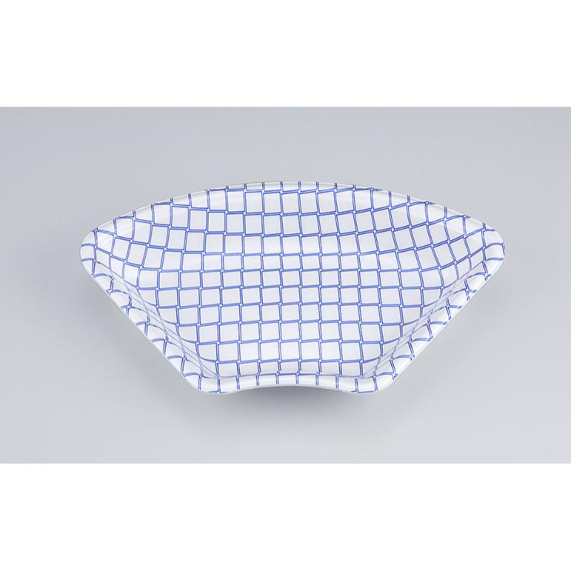 鮮魚トレー V-扇10 レースブルー シーピー化成