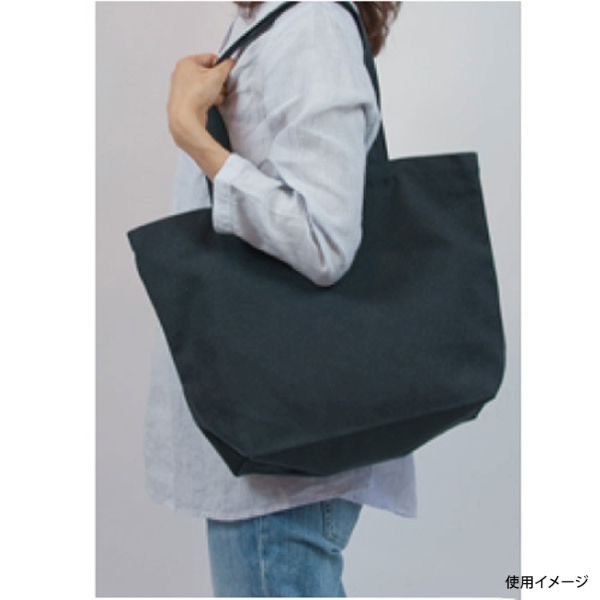 エコバッグ 廣川 キャンバストート 横型 大 黒
