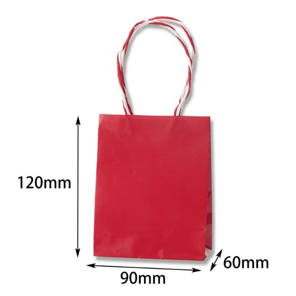 HEIKO（シモジマ） 紙袋  プチバッグ9-6 赤無地 バラ出荷