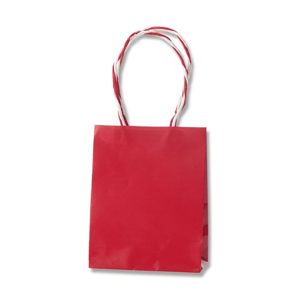HEIKO（シモジマ） 紙袋  プチバッグ9-6 赤無地 バラ出荷