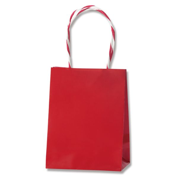 HEIKO（シモジマ） 紙袋  プチバッグ12-6.5 赤無地 バラ出荷