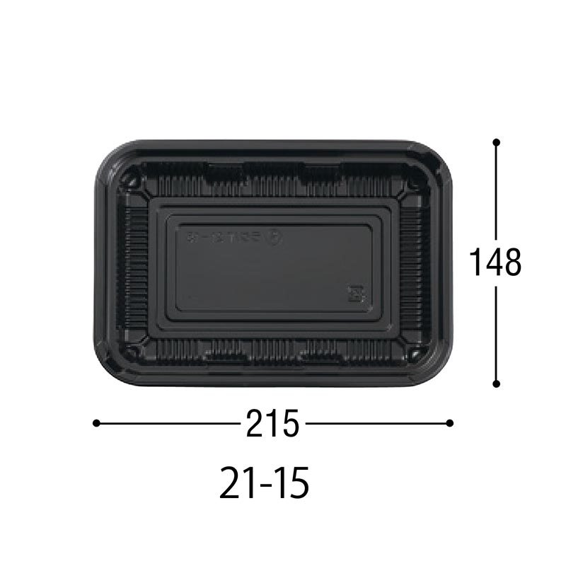 軽食容器 HS ラクパ 21-15 BK 身 中央化学