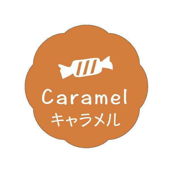 ラベル J-629 キャラメル カミイソ産商