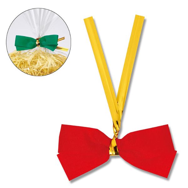 クイックリボン 12mm巾 アカ 20個入 バラ出荷 HEIKO(シモジマ)