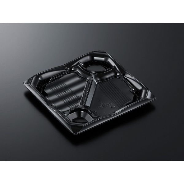 弁当容器 CT波音V22-22C黒-BK身 中央化学