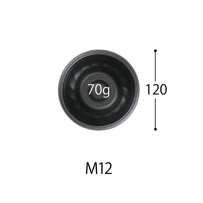 どんぶり容器 SD 咲き丼 M12 BK 身 中央化学