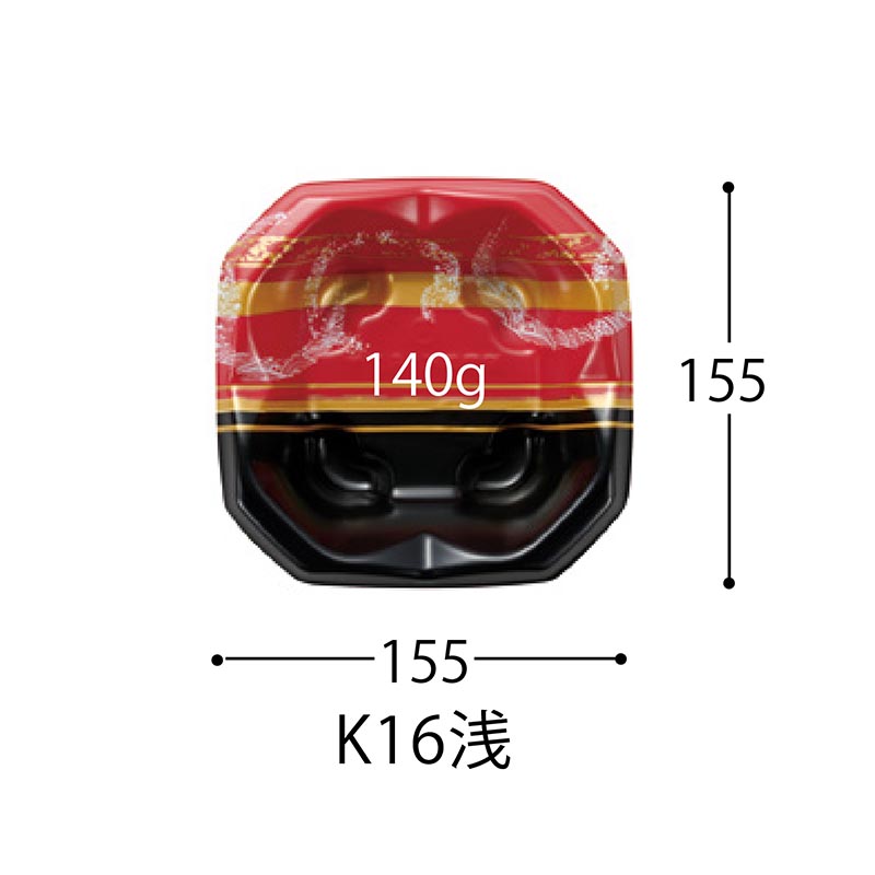 どんぶり容器 SD 波音丼 K16浅 弦R-BK 身 中央化学