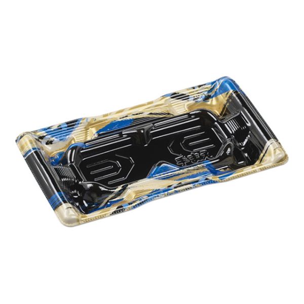 かこみ皿19-11枠 本体 なみせ青