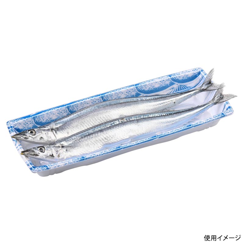 鮮魚トレー 角盛鉢30-11(35)A 水紋青 エフピコ