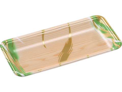 発泡トレー FLB-Y12-25 風紋木目緑 エフピコ