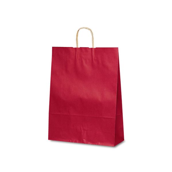 紙手提袋 1447 自動紐手提袋 T-12 カラー(赤) ベルベ