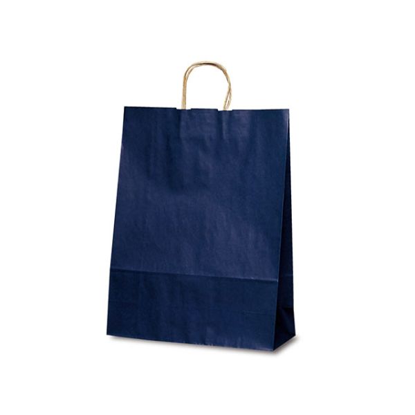 紙手提袋 1449 自動紐手提袋 T-12 カラー(紺) ベルベ