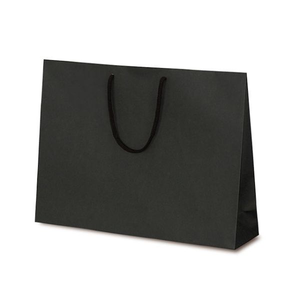 紙手提袋 1043 手提袋 T-Y カラークラフト ブラック ベルベ